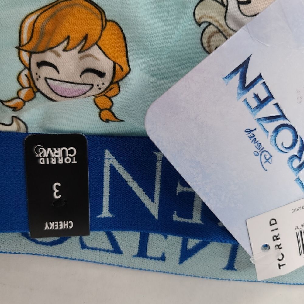 3X 22W 24W Torrid Blue Frozen Cheeky Panty Disney Princess Elsa Anna Cotton Plus - Picture 6 of 8